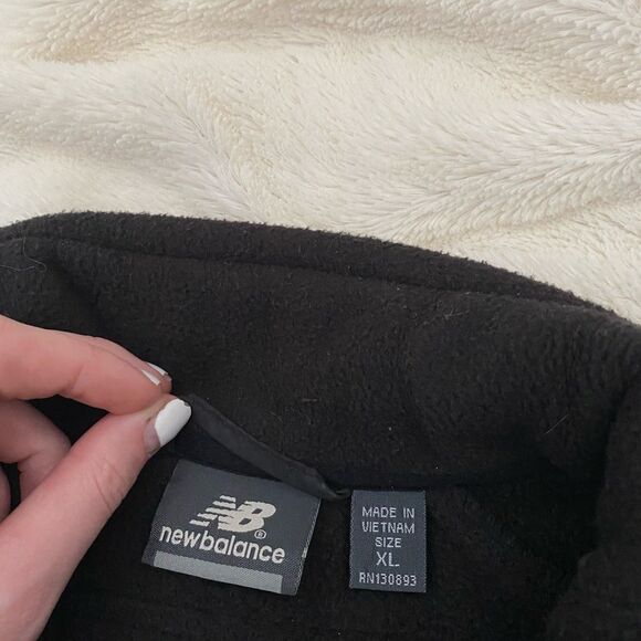 New Balance Black Fleece Jacket Quilted - Picture 7 of 7